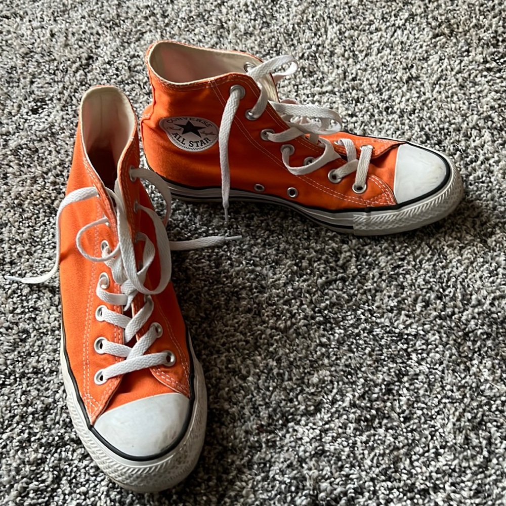 Orange Converse High Tops